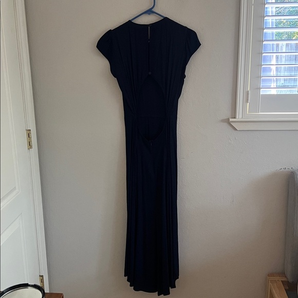Reformation Navy Gavin Dress Size 8 - Picture 5 of 13